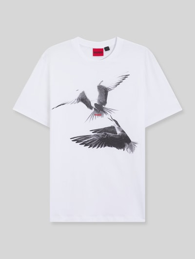 HUGO Regular Fit T-Shirt aus reiner Baumwolle Weiss 2