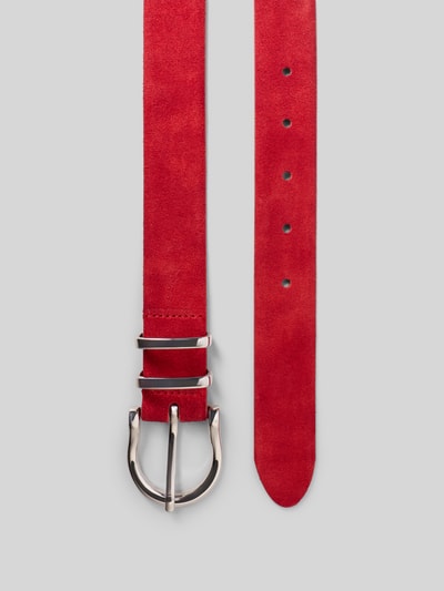 Weinmann Gürtel aus echtem Leder in Velours-Optik Rot 3