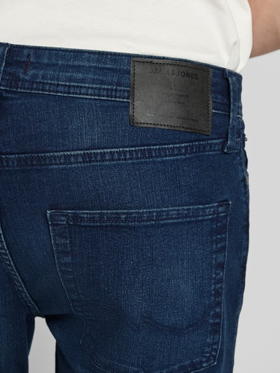 Jack & Jones Straight Fit Jeans mit Eingrifftaschen Modell 'CLARK' Dunkelblau 3