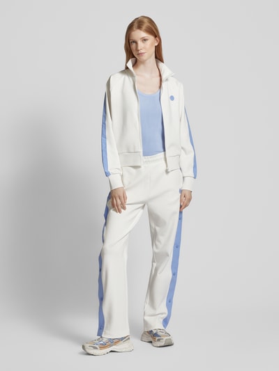 Hugo Blue Sweatjack met labeldetail, model 'Demilie' Offwhite - 1