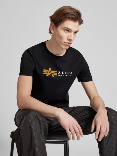 Alpha Industries T-shirt met labelprint Zwart - 3