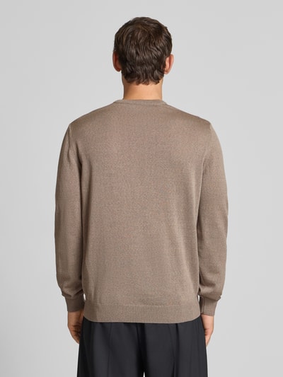 MAERZ Muenchen Gebreide pullover van merinowol Hazelnoot - 5