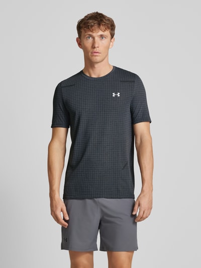 Under Armour T-Shirt mit Label-Print Modell 'Seamless' Anthrazit 4