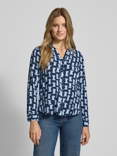 Tom Tailor Regular Fit Langarmbluse aus reiner Viskose Blau 4