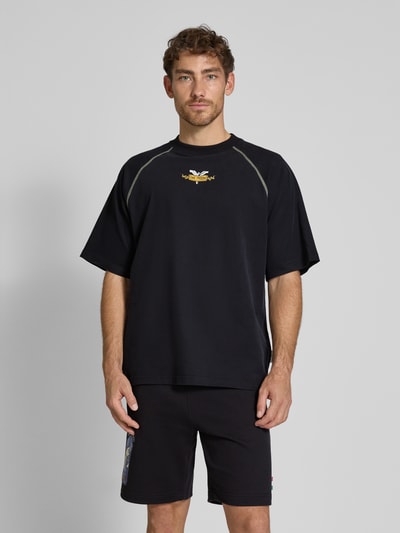 CARLO COLUCCI Oversized T-Shirt mit Label-Print Black 4