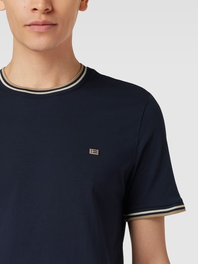 Christian Berg Men T-Shirt mit Label-Applikation Marine 3