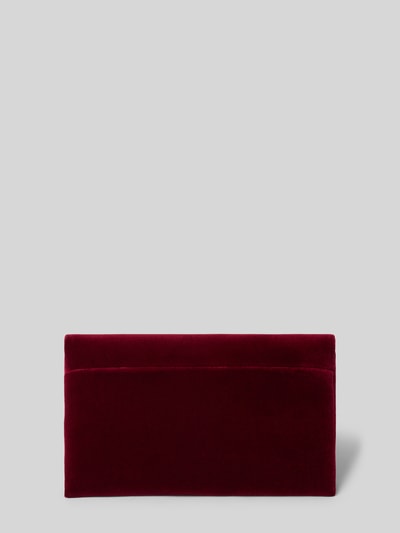 Produktfoto, clutch aus leer met magneetsluiting, ritsvak aan de binnenkant, labeldetail binnen, Clutch aus Leder mit Reißverschlussfach innen van Abro, Dames clutch, echt leer, Hoofdvak met omslag en magneetsluiting, Breedte maat 1: 23 cm, Lengte maat 1: 14 cm, Diepte maat 1: 4 cm.
