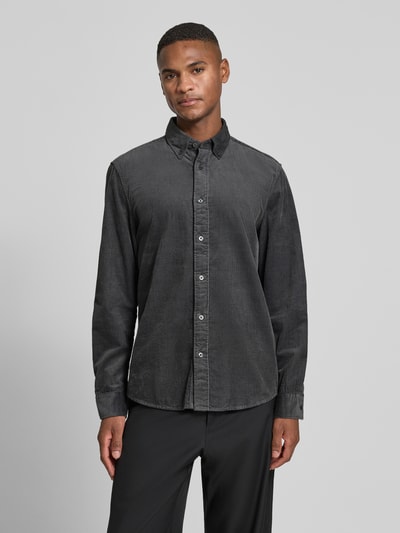 Marc O'Polo Regular fit vrijetijdsoverhemd van puur katoen Antraciet - 4