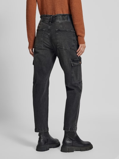 Scotch & Soda Jeansy o kroju tapered fit z elastycznym pasem Antracytowy 5