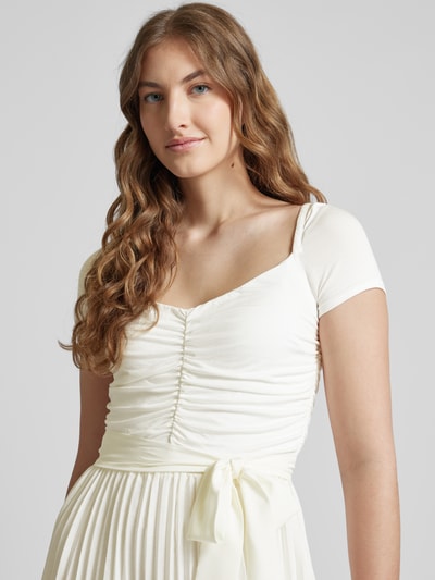 Guess Midikleid mit Raffungen Modell 'VERONICA' Weiss 3