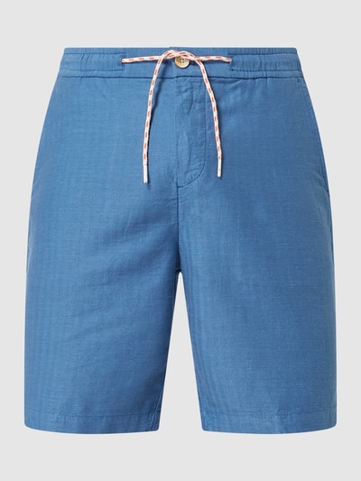 Scotch & Soda Korte broek met linnen  Rookblauw gemêleerd - 2