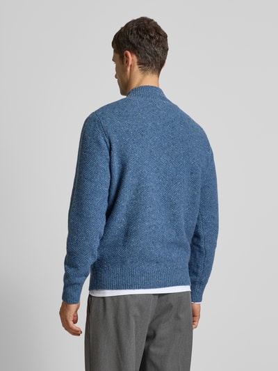 Fynch-Hatton Wollpullover mit Zopfmuster und Alpaka-Anteil Hellblau 5