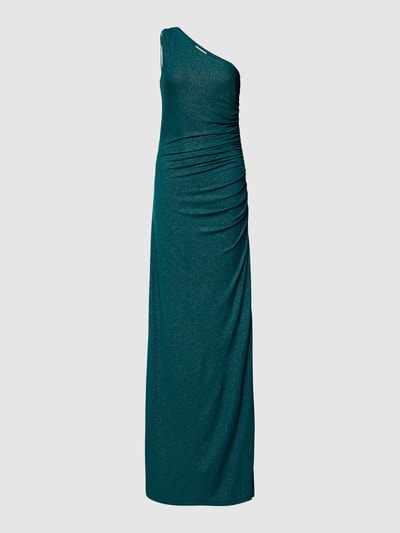 Jake*s Cocktail Abendkleid mit One-Shoulder-Träger Dunkelgruen Melange 2