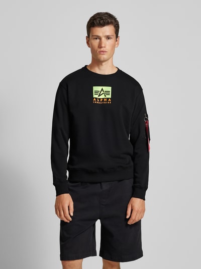 Alpha Industries Sweatshirt mit Rundhalsausschnitt Black 4