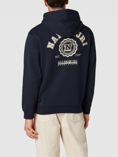 Napapijri Hoodie mit Logo-Print Modell 'QUITO' Marineblau 5