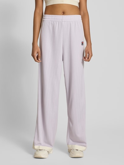 FILA Straight Leg Trackpants mit Logo-Badge Modell 'LORCE' Flieder 4