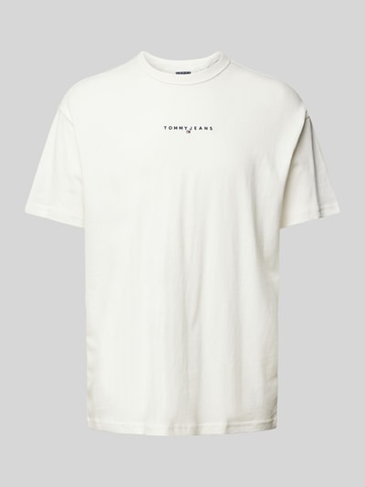 Tommy Jeans T-shirt met labelstitching Offwhite - 2