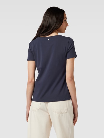 Weekend Max Mara T-shirt in wit met ronde hals, model 'MULTIB' Marineblauw - 5