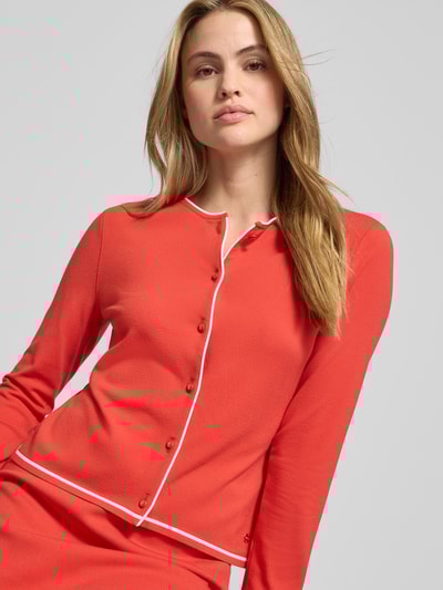 Marc Cain Gebreid jack van viscosemix met ronde hals Rood - 3