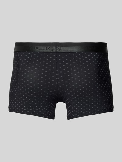 HOM Boxershort met elastische band met label, model 'Max' Zwart - 3