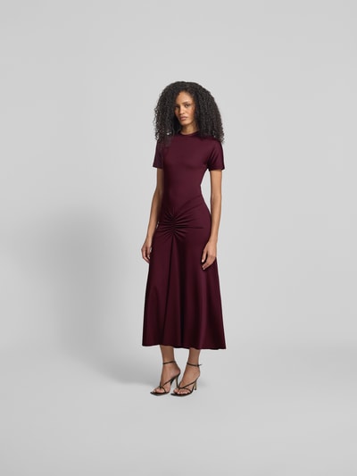 Victoria Beckham Midikleid mit Raffung Bordeaux 4