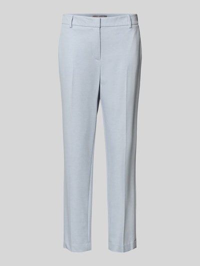 Produktfoto, Hose mit Bügelfalten von Christian Berg Woman Selection, Damen Hose aus Material-Mix mit Viskose-Anteil, Regular-Fit, Gesäßtasche, Bundweite 42 cm bei Größe 36, Innenbeinlänge 72 cm bei Größe 36, hellgraue Farbe, glatte Struktur