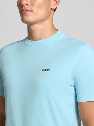 BOSS Green Regular Fit T-Shirt aus Baumwoll-Mix Modell 'TEE' Hellblau 3