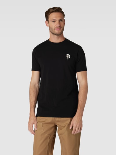 Karl Lagerfeld T-Shirt mit Motiv-Patch Black 4