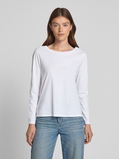Marc O'Polo Longsleeve aus Baumwolle mit Logo-Detail Weiss 4