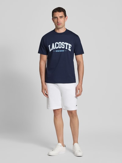 Lacoste T-Shirt mit Label-Print Blau 1
