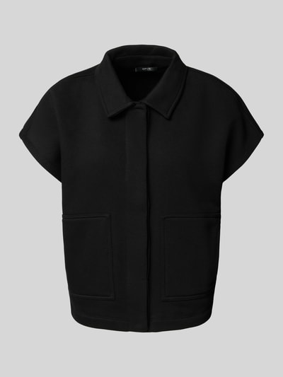 OPUS Sweatjacke mit verdeckter Knopfleiste Modell 'Gesy' Black 2