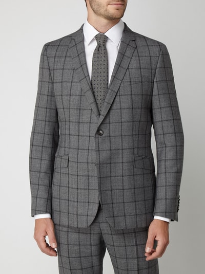 Strellson Marynarka na 2 guziki o kroju slim fit w kratę windowpane Średnioszary 4