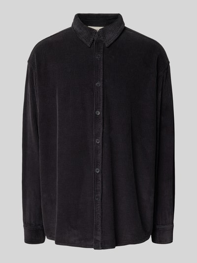 American Vintage Relaxed Fit Freizeithemd aus Cord Modell 'PADOW' Dunkelgrau 2