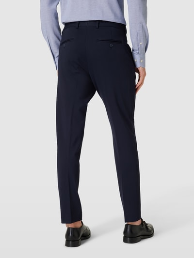 SELECTED HOMME Slim fit stoffen broek met persplooien, model 'DELON' Donkerblauw - 5