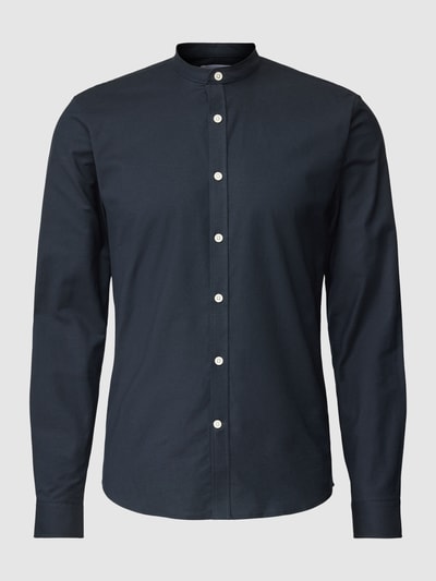 Lindbergh Slim fit vrijetijdsoverhemd met button-downkraag, model 'Oxford' Zwart - 2