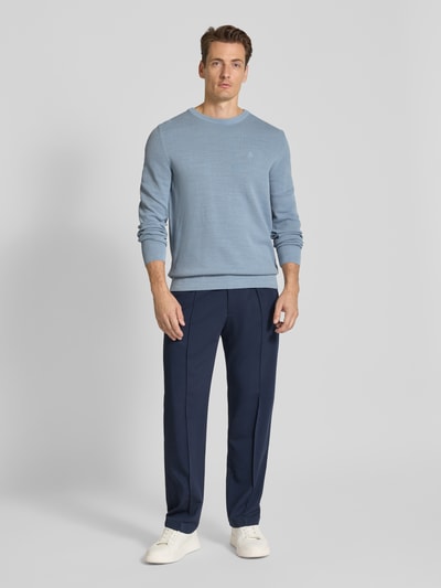 Marc O'Polo Regular fit gebreide pullover van zuiver katoen Lichtblauw - 1