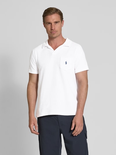 Polo Ralph Lauren Regular fit poloshirt met borstzak, model 'JOHNNY' Wit - 4