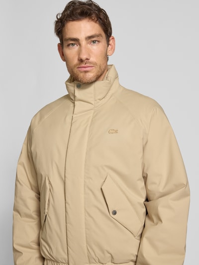 Lacoste Regular Fit Bomberjacke mit Stehkragen Beige 3
