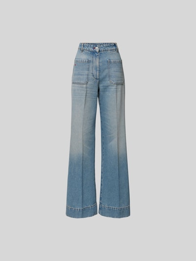 Victoria Beckham Jeans mit Label-Stitching Hellblau 2