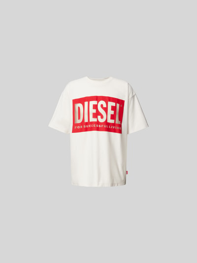 Diesel T-Shirt mit Label-Print Weiss 2