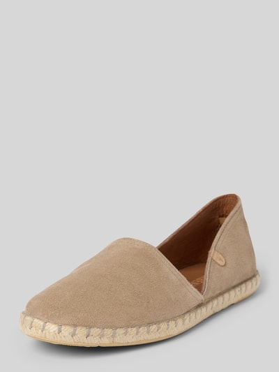 Verbenas Espadrilles van leer, model 'CARMEN SERRAJE' Beige - 1