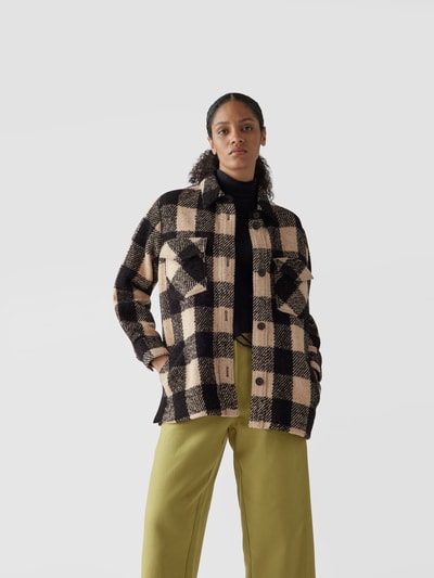 Nili Lotan Hemdjacke mit Vichy-Karos Schwarz 4