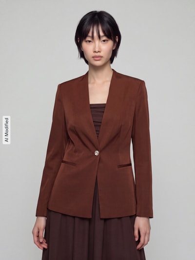 Jake*s Cocktail Longblazer mit 1-Knopf-Verschluss Kupfer 4
