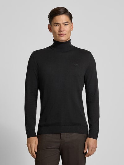 Tom Tailor Regular fit coltrui van puur katoen Zwart - 4