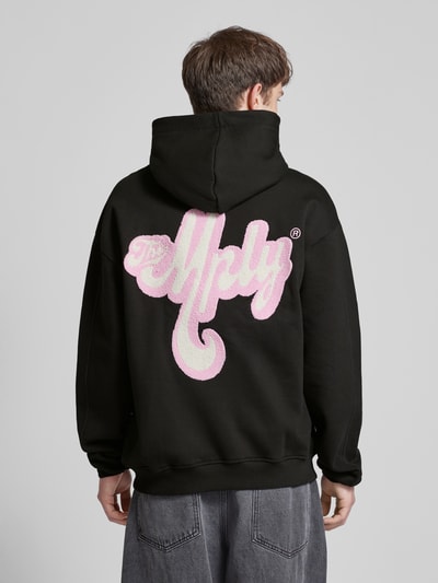 Multiply Apparel Hoodie met logoprint, model 'Basic Hoody Small Logo' Zwart - 5