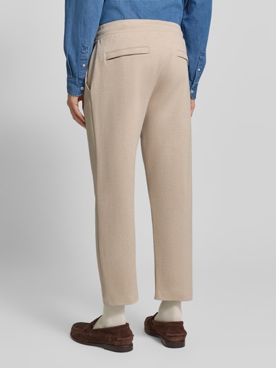 BOSS Orange Spodnie dresowe o kroju relaxed fit z mieszanki bawełny model 'SE_TWIST' Piaskowy 5
