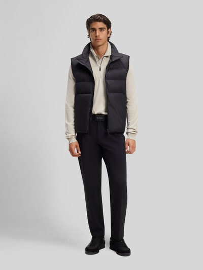 BOSS Green Sweter o kroju regular fit z dodatkiem żywej wełny model 'KN_Momentum-X QZ' Piaskowy 1