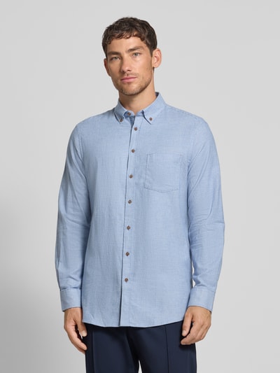 Christian Berg Men Vrijetijdsoverhemd met knoopsluiting Metallic blauw - 4