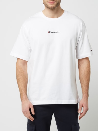 CHAMPION Comfort Fit T-Shirt aus Baumwolle Weiss 4