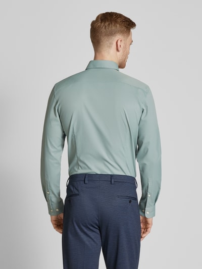 Jake*s Slim fit zakelijk overhemd met kentkraag Lichtgroen - 5